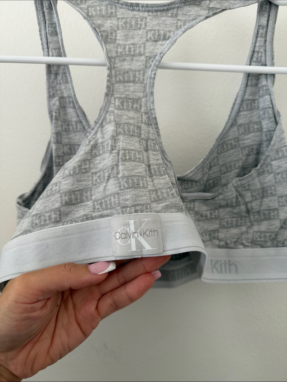Kith Heather Gray Logo Racerback Bralette - Picture 4 of 4